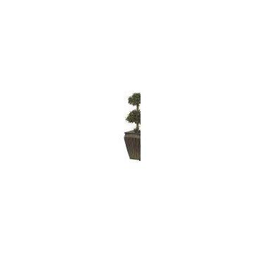 Faux Life Like 3.5' Ficus Topiary - Double Ball - Natural Touch - Synthetic Trunk