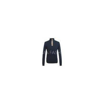 Black fashion mens business Sweaters casual clothing with 1/4 Zip