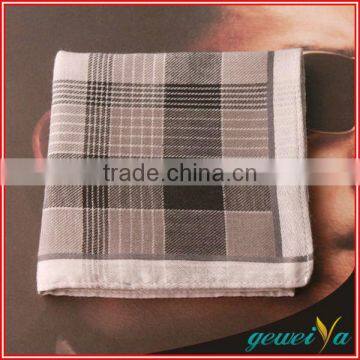 Plaid Pattern Gray Soft Handkerchiefs