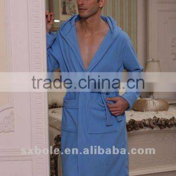 TWO WINGS polyester fleece bathrobe for men cheap pyjamas print bathrobes for men