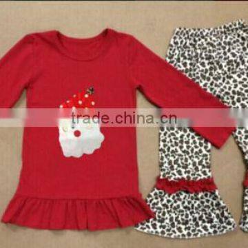 Persnickety Girls deer print top leopard print rufflre pants baby girl clothing set wholesale children clothing set