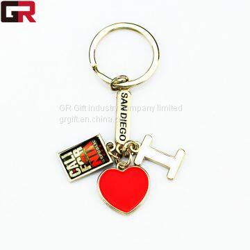 Wholesale Personalised Metal Custom Promotion Gift Keyring For Travel Souvenir