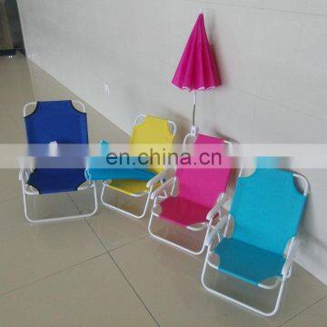 Children and kids Outdoor leisure lovely kids folding beach chair with umbrella Folding camping chair