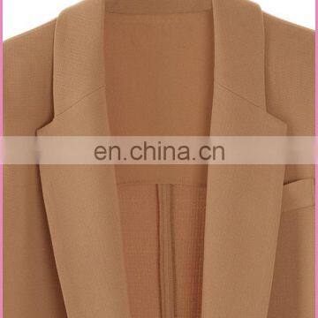 Simple Classic Brown Big Collar Sleeveless Jacket Suit Vest photo-3
