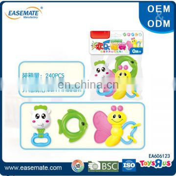 Promotional gift plastic baby rattle learning toy