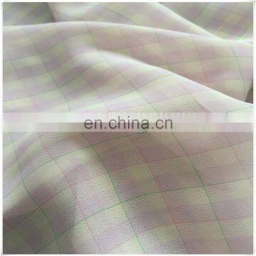 75Dpolyester chiffon plaid fabric for plaid shrits