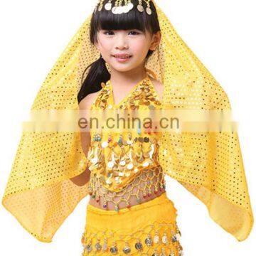 BestDance girls belly dance veil kids bellydance head veil sexy chiffon veil for children OEM