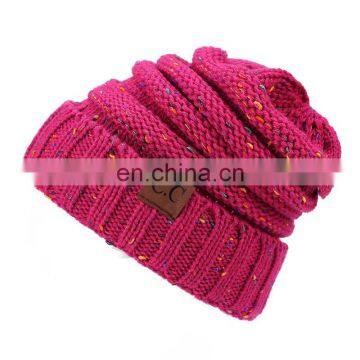 Factory Good Quality Jacquard Acrylic Knitted Beanie Winter women Hat