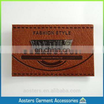 Custom Design New Metal Embossed Leather Label for Clothing photo-5