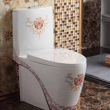 ​ Bathroom High Quality Red One Piece Water Closet Toilet