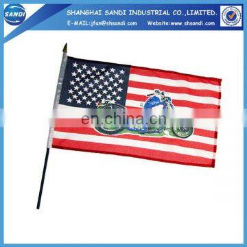 custom hand held stick flag