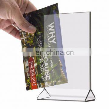 acrylic display sign holder 4x6,plastic sign holder