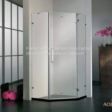 Frameless Bathroom Diamond Shape Stainless Steel Shower Room