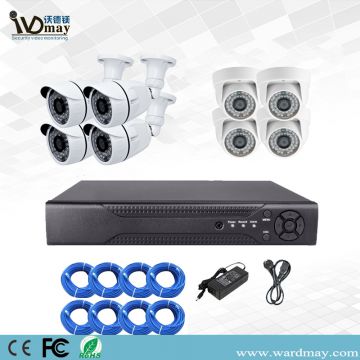 Wdm 8chs H. 264 CCTV 1.0MP/2.0MP Home Security Surveillance Poe Alarm NVR Kits