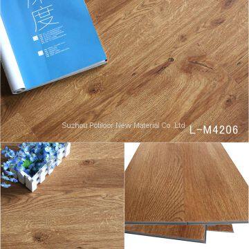 plastic flooring sheet tiles slotted click lock 4.2mm thickness 0.4mm wear layer