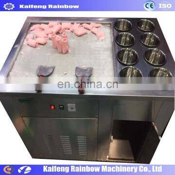 High Quality Fried Frozen Yogurt/Soft Ice Cream Machine/Double Flat Round Pans Fry Roll Ice Cream photo-5