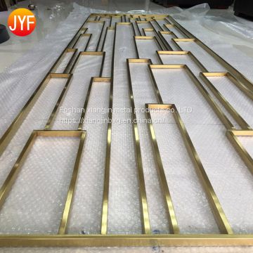 JYFQ0209 China supplier Hotel Panel Laser Cut Room Restaurant Divider Screen 304 Stainless Steel Laser Cut Metal Screens