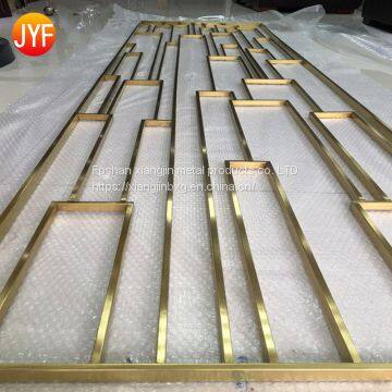 JYFQ0209 China Supplier Hotel Panel Laser Cut Room Restaurant Divider Screen 304 Stainless Steel Laser Cut Metal Screens