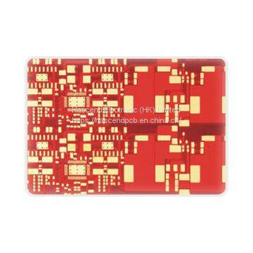 4layer pcb multilayer pcb red mask finished ENIG for industrial control