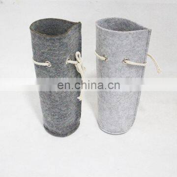 100% New Zealand Wool Felt Wine Bottle Bag and Wool Felt Pouch photo-3