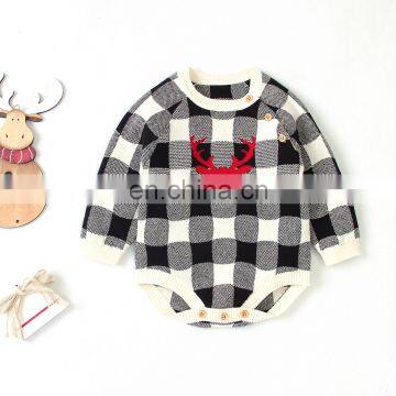 RTS Infant Toddler Deer Bodysuit Winter Baby Christmas Romper photo-2