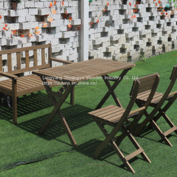 Wooden Outdoor Garden Table Chair photo-5