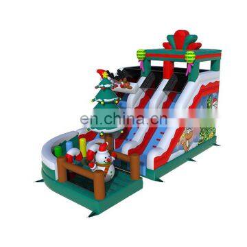 Christmas Theme Inflatable Slides Santa Claus Bouncy Slide Snowman Inflatable Jumping Slide for Kids