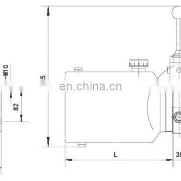 Double Action Hydraulic Power Unit With 12V 800W DC Motor