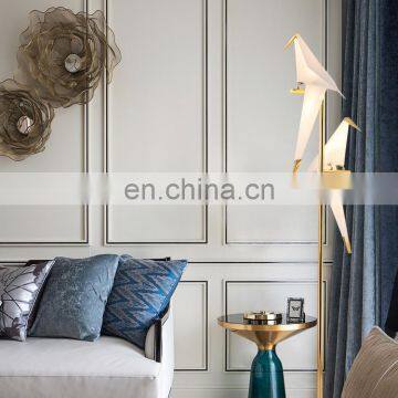 Indoor Modern Hotel Decoration Bird Shade Led Standing Floor Lamp Lampara de Pie Moderna photo-4