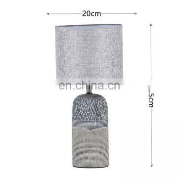 Hot Sale Fancy Ceramic Desk Lamp Antique Design Grey Lighting Table Lamp for Home Bedside photo-6