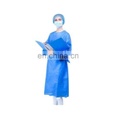 Level 2 disposable surgical grown uniform disposable with Elastic Cuff Isolation Gowns