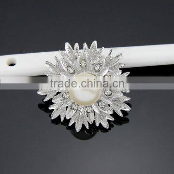 Wholsale Fashion Silver Gold Crystal Rhinestone Diamond Pearl Wedding Bouquet Airplane Brooch photo-3