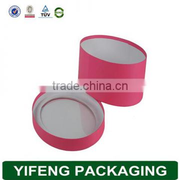 Custom round cardboard gift packaging box with transparent lid