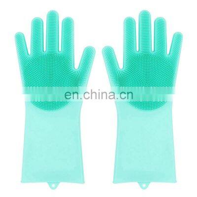 Silicone Gloves Scrubbed, Dish Scrubbing Glove, Magic Silicone Cleaning Gloves photo-3