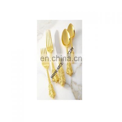 gold plated antique fancy cutlery