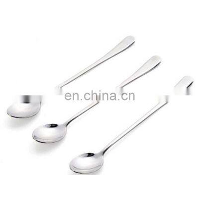 High Quality Long Handle Round Shape Stainless Steel Coffee Stirring Spoon