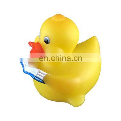 Floating Squeaky Big Eyes Baby Girl Rubber Duck Soft Bath Toy