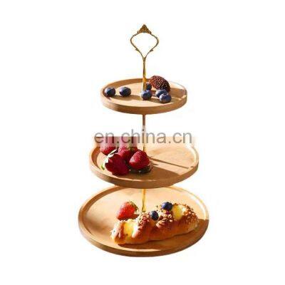 3 Tier Cake Stand Bamboo Serving Stand Tray Bamboo Serving Tray For Wedding