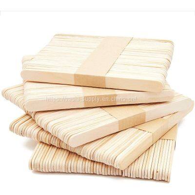 Chinese Disposable Birch Wood Custom Natural Popsicle Sticks and Fan Sticks Ice Cream Sticks