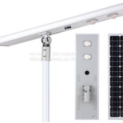 high power radar motion sensor outdoor all in one solar led street light 50w