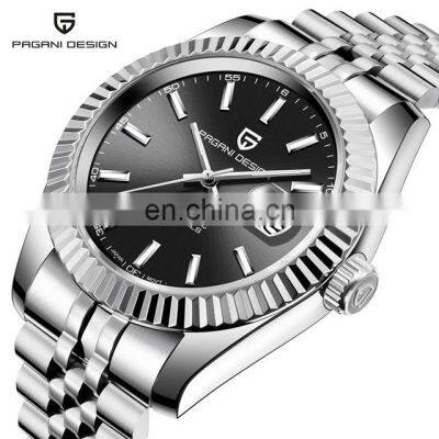 PAGANI DESIGN 1645 High Quality Gold Wrist Watch Stainless Steel Automatic Luxury Men Watch Numeric photo-3