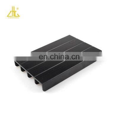 Black Powder Coating Aluminum Extruded Parts Custom For Industry ZHONGLIAN photo-5
