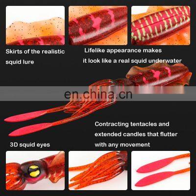 JOHNCOO Fishing Soft Lure 15.5cm 14.7g Squid Jig Fishing Lures For Sea Fishing Wobbler Bait Octopus Calamar Soft Bait photo-5