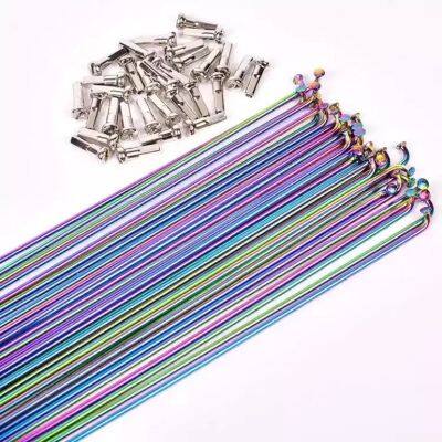 Wholesale 14G Steel Bicycle Spokes 26, 27.5, 29 Inch Bicycle Color Spokes photo-3