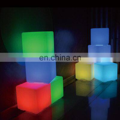 club furniture nightclub lounge led cube 40x40x40 Outdoor waterproof LED chair garden illuminated seating mesas para eventos