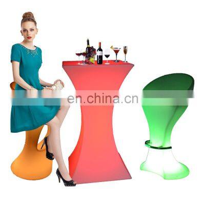 led bar stool / LED Outdoor Waterproof Glow Patio LED Tables and Chairs Furniture Hire Plastic Bar Stool