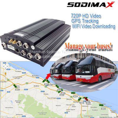 4CH Monitoring 1080P AHD Camera HDD MDVR 3G Wifi G-sensor GSM Security Mobile DVR photo-2