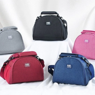 Zipper lunch bag with shoulder strap Shoulder insulation bag Picnic lunch case Heat Protecting Bag