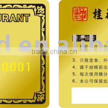 Hot selling golden metal card