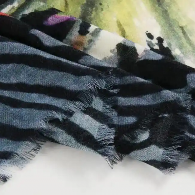 Custom 100% Woolen Scarf Big Size Shawl Personalized Double Side Printed Design photo-4